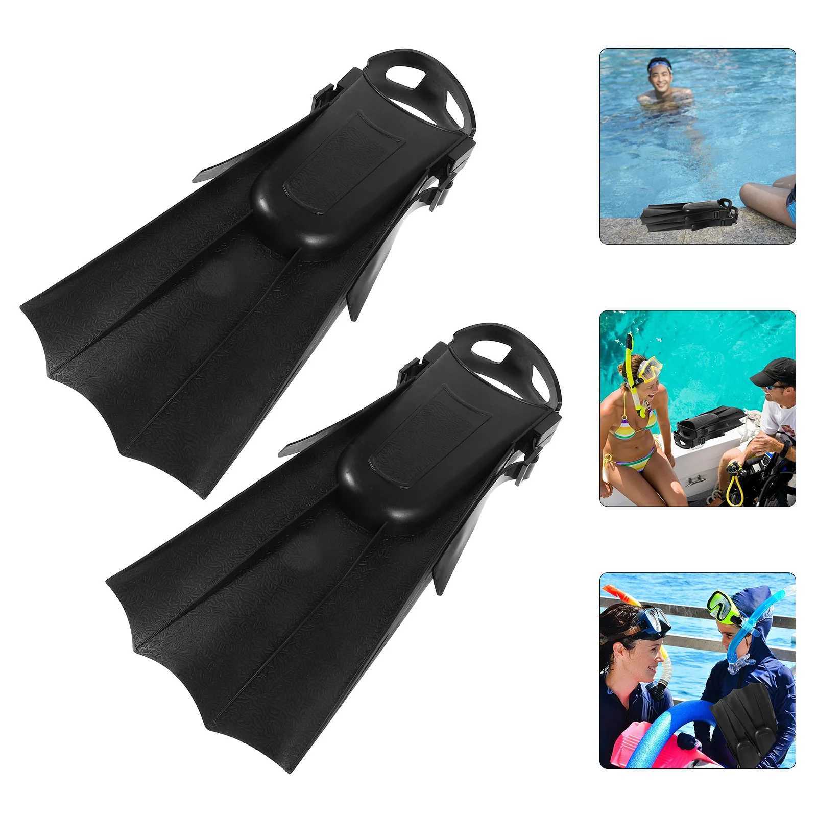 Diving Fins Swimming Training Swimming Floating Inflatable Flip Top Youth Shoes GogglesY250412