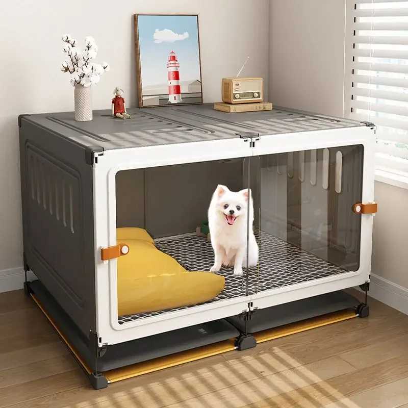 Dog Cage Small Dog House Indoor Dog Shed Toilet Integrated Dog Fence Medium sized Dog Teddy Bear Dog Cage X250412