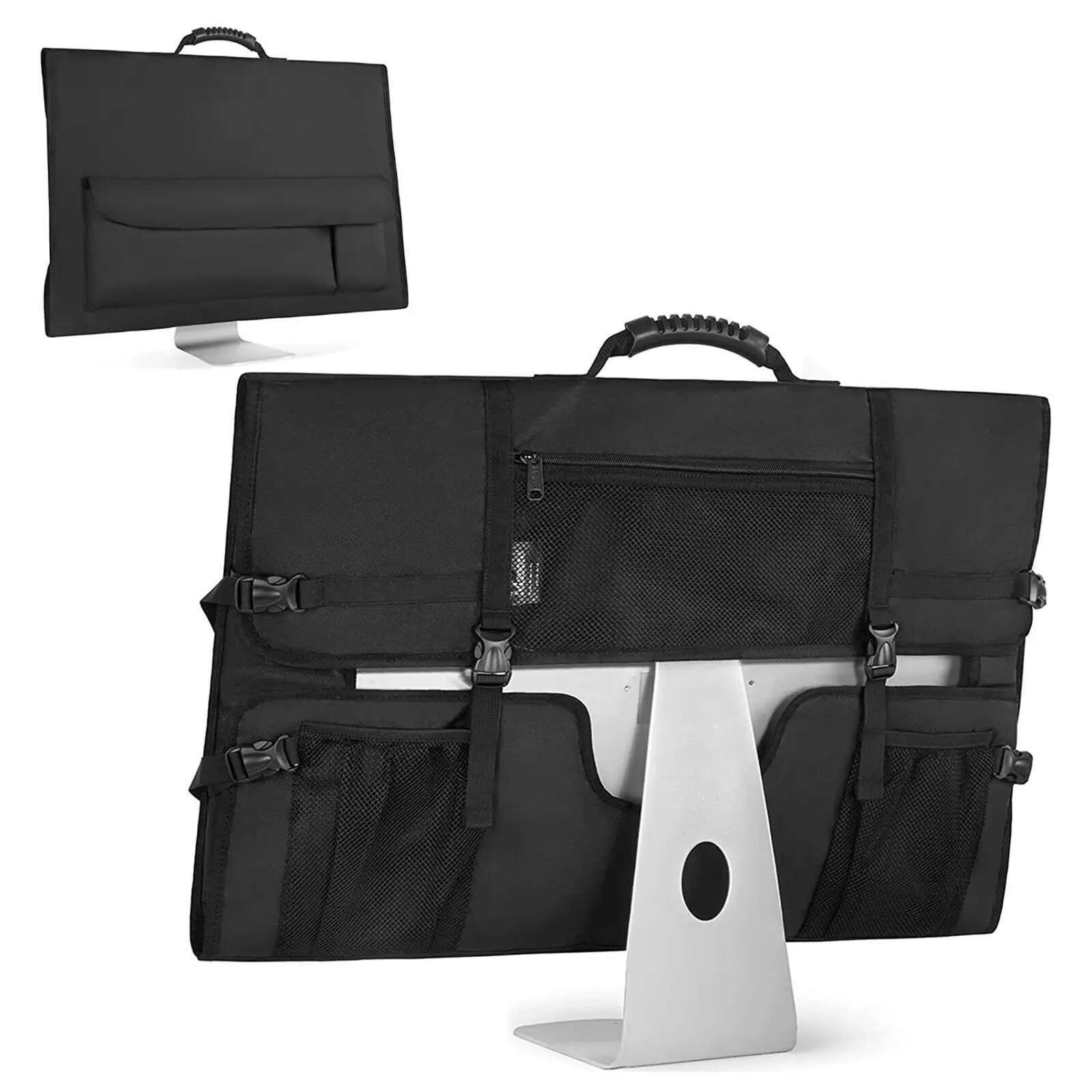 27Inch Monitors Carrying Case Protective Bag Portable Folding Desktop Computer Dust Cover For Cable Travel Office Home