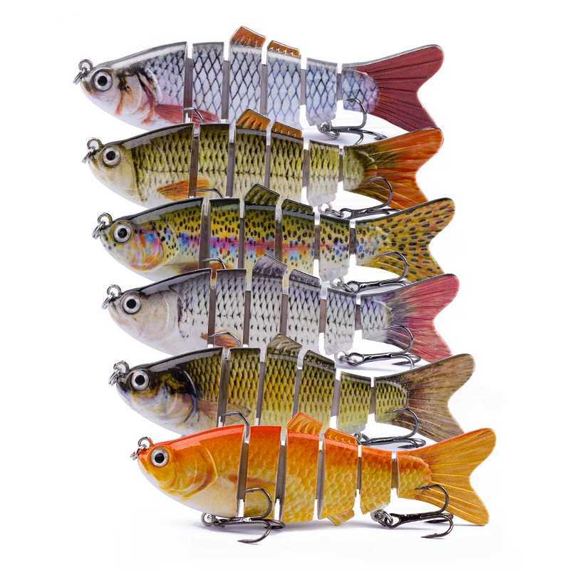 Hanlin Set 4 Inch 16.5g Fishing Lures Multi Jointed Wobblers Swimbait Hard Artificial Bait Crankbait Sinking Pike Bass Tackle Z250411