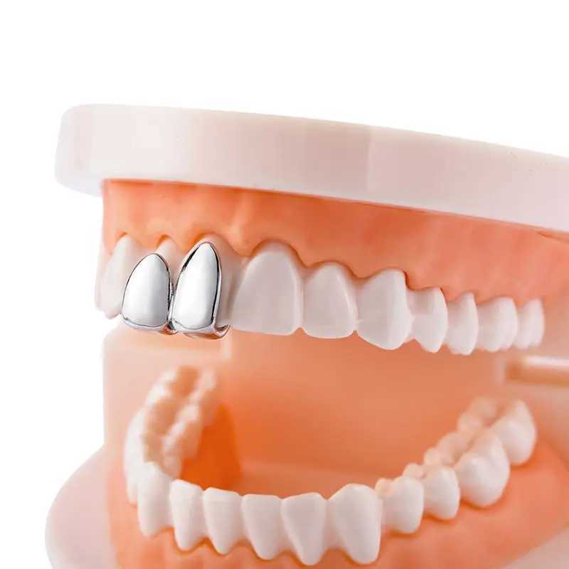 Hip Hop Teen Grilz Mens Gold Silver Monochrome Teeth Grilz Hat Dental Grill Punk Rap Singer Halloween Role Playing Teeth Hat W250412