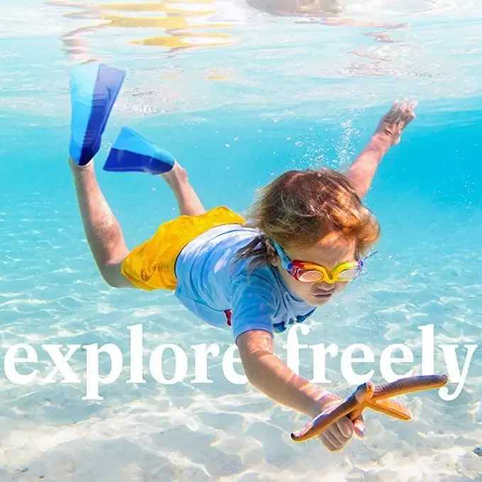 Childrens flip cover swimming diving flip cover adult split flip cover male and female swimming frog shoesY250412