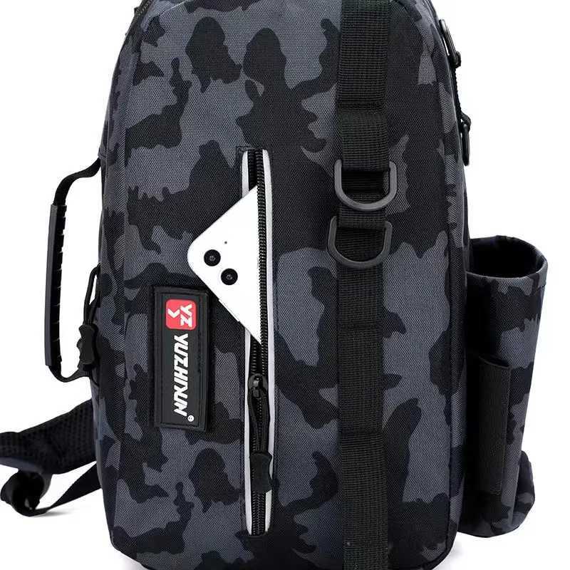 Lure Bag Multi-functional One-shoulder Backpack Waterproof Fishing Rod Fishing Bag Outdoor Fishing Equipment Storage Bag Z250411