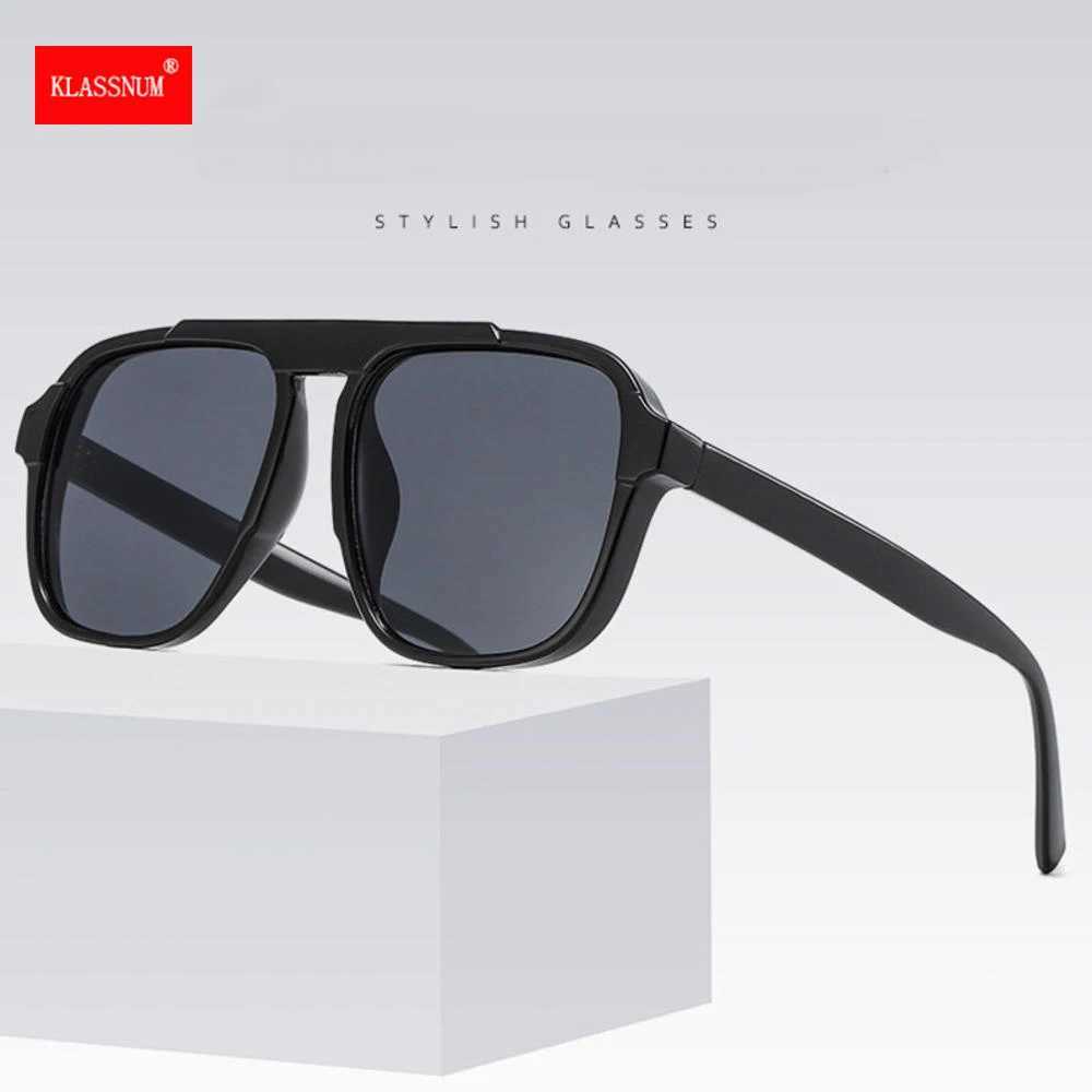 Men Oversized Frame Sunglasses Classic Big Frame Sport Eyeglasses 2025 Vintage Brand Design Shades UV400 Eyewear Trendy Glasses Z250411