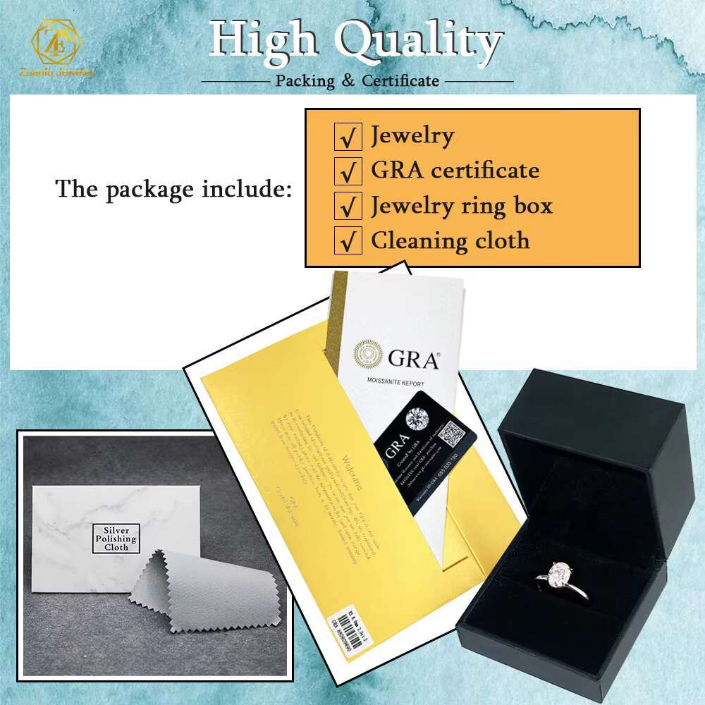 Professional Manufacturers Custom 18K Gold Diamond D VVS1 Moissanite 4ct Long Cushion Cut Shape Solid Custom Jewelry Ring