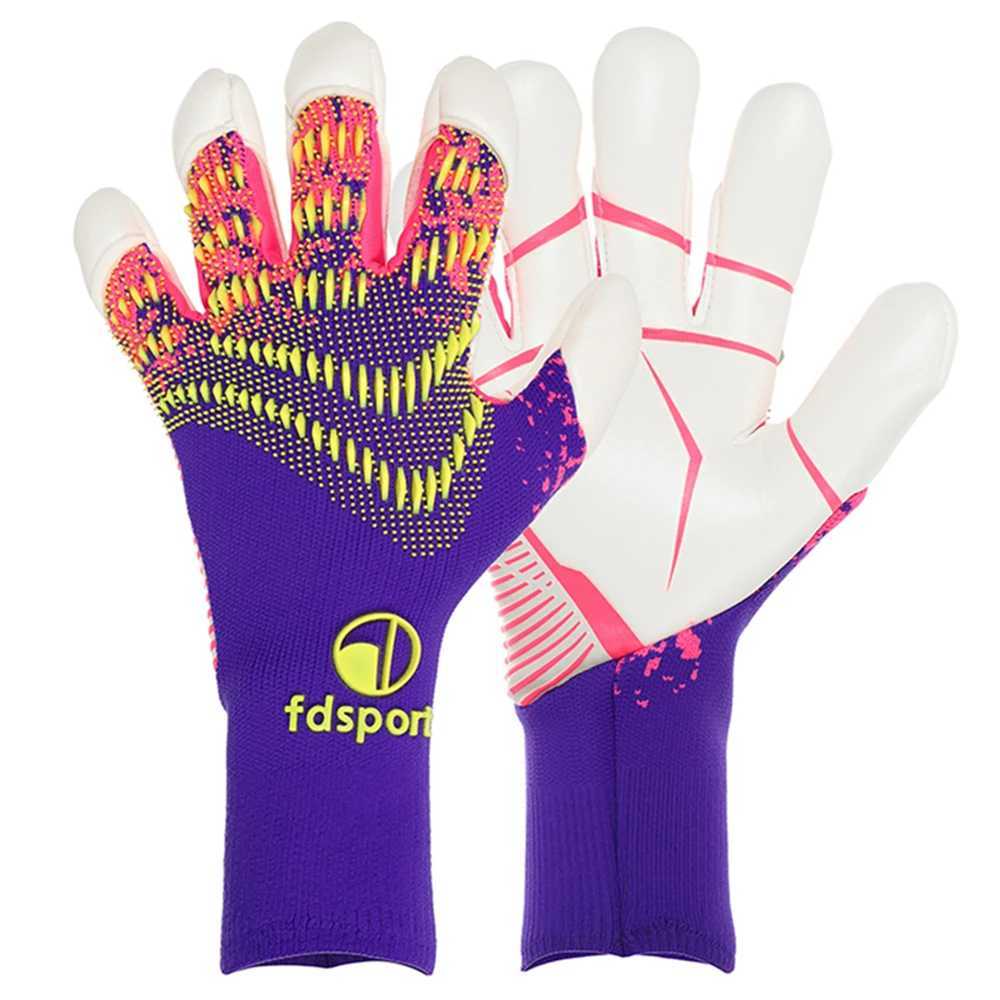 Mens womens professional football rugby training matches goalkeeper gloves anti slip 4mm thick latex protectionXJ250412