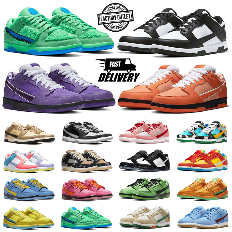 Mens trainers Panda Black White Green Dead Designer Running Shoes Purple Orange Lobster leather rubber Outdoor shoes Womens sneakers chaussure factory outlet