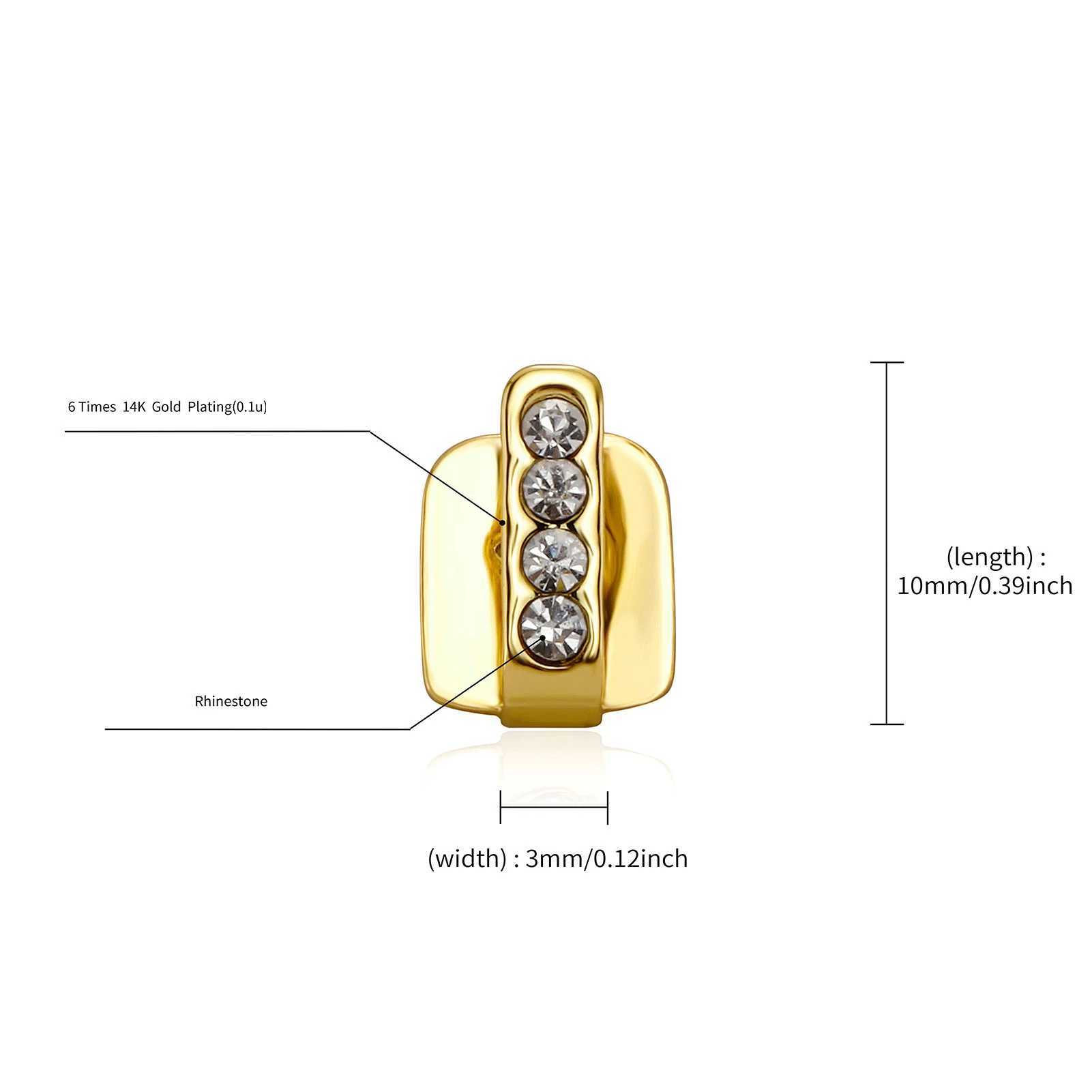 Fashionable single stand bar teeth Grilz bracket hip-hop hollow tooth cap zircon dental grill W250412