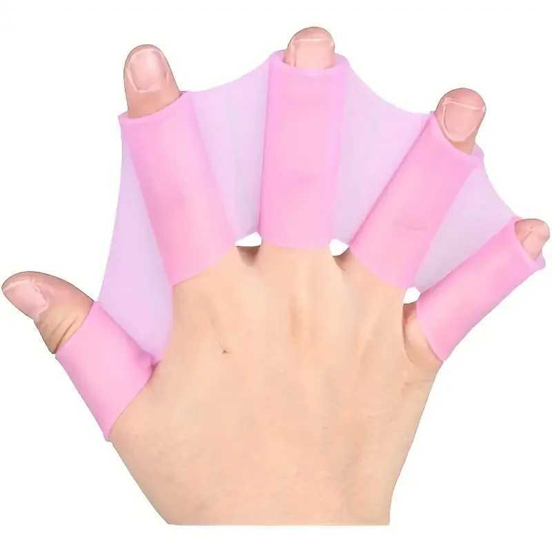 1 pair of neutral frog claw swimming gloves use silicone girl and finger net paddles to enhance swimming performance!Y250412