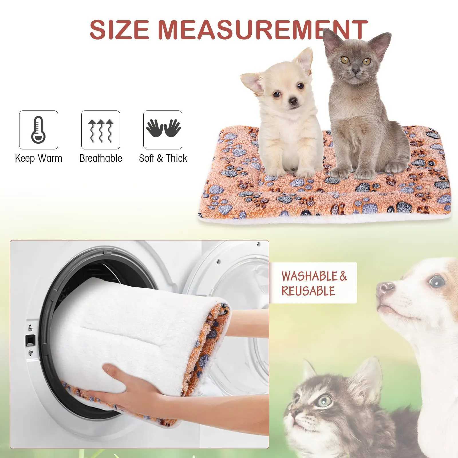 Large size flannel dog bed thick cat bed sleeping pad dog pad felt puppy bed carpet X250412