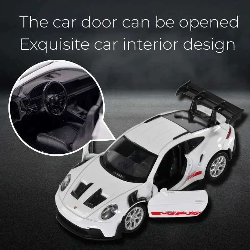 136 Porsche 911 GT3 RS Alloy Mini Car Model Racing Diecasts Metal Toy Sports Simulation Collection Pull Back Childrens Gifts L251112