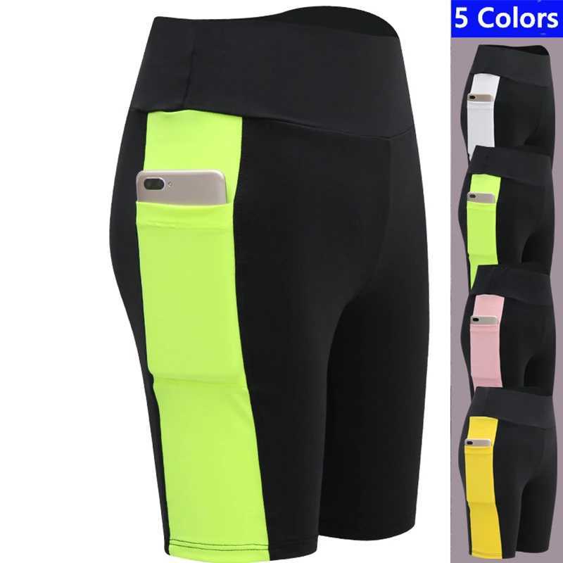 2022 sports pants tight running shorts yoga cycling pants womens sports pants panties high waisted high stretch shorts pocket phones Y250412