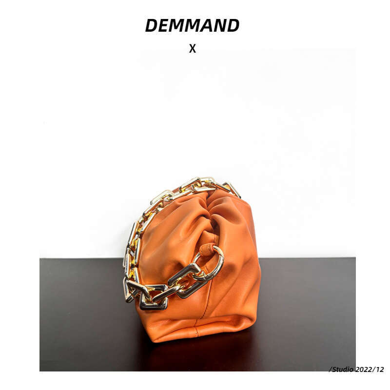 Genuine Cloud Chain 2023 New Dumpling Soft Leather Cow Armpit Bag Trendy Single Shoulder Crossbody