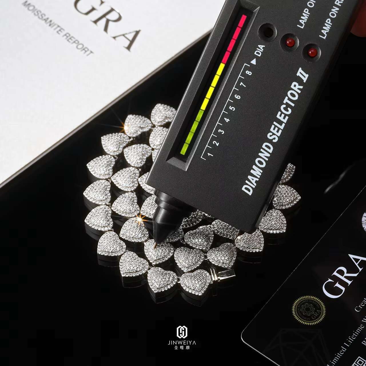 Wholesale Custom 10mm Full Stone Heart Cuban Chain Necklace S925 Silver Moissanite/5A Zircon Jewelry Valentine Gift