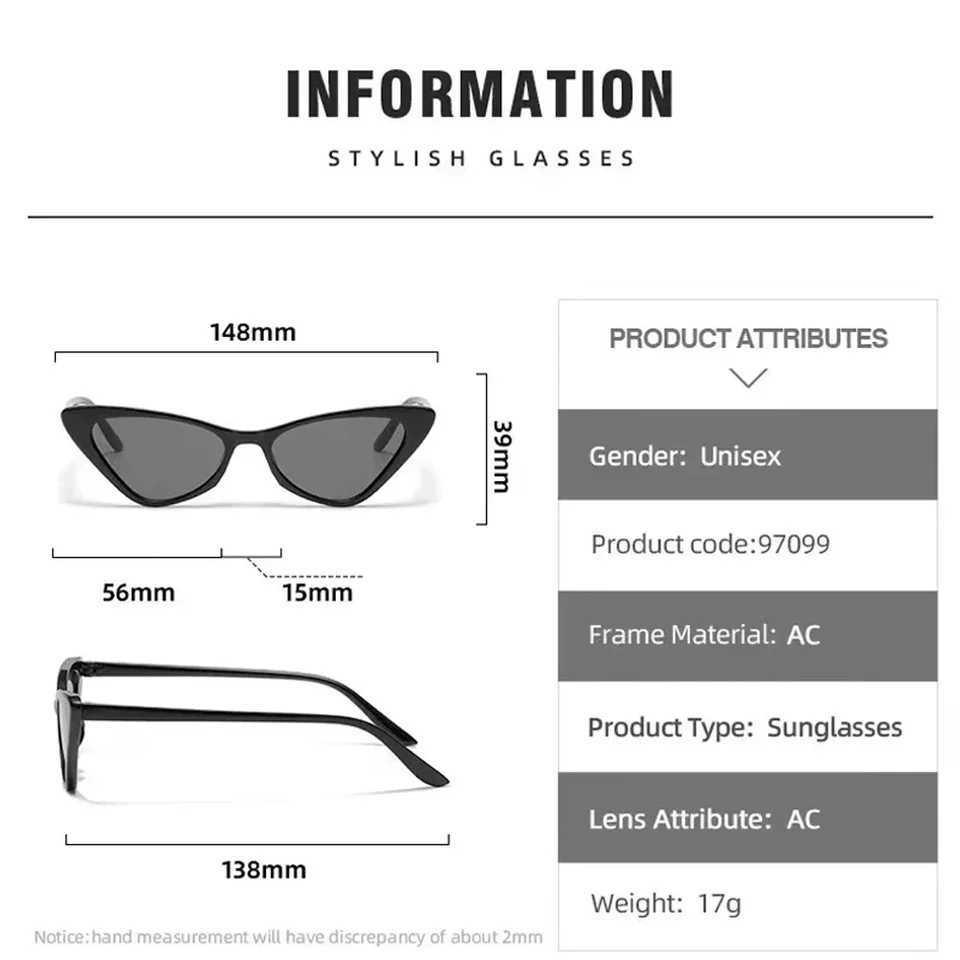 Vintage Cat Eye Sunglasses for Women Small Frame Retro Sunglasses UV400 Protection Eyewear Fashion Trendy Streetwear Accessories Z250411