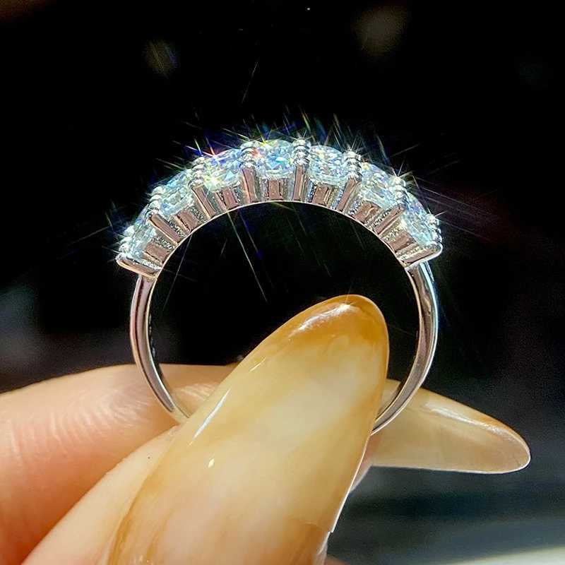 KNB Luxury 1.4ct D Colored Moissanite Diamond Ring for Women Real 925 Pure Silver Wedding Engagement Eternal Band Jewel NewXJ250412
