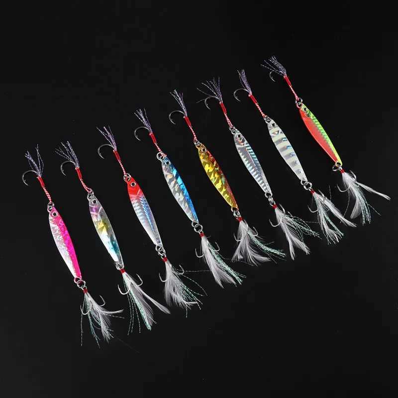 Fishing Glow Jigs 15g/6cm 7g/10g/20g/25g/30g Jigbait Lure Shore Cast Decoys Metal Cast Jig Spoon Luminous Artificial Bait Lures Z250411