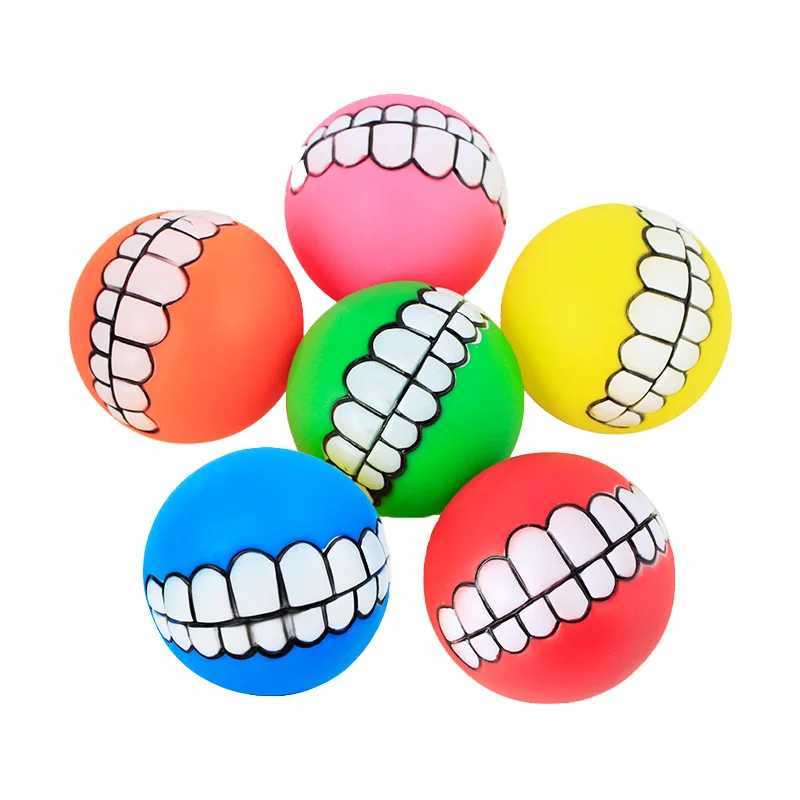 High Quality 1 rubber dog toy squeeze clean teeth dog chew toy small dog toy ball bite resistant pet supplies pet store diameter 7cm T2504012