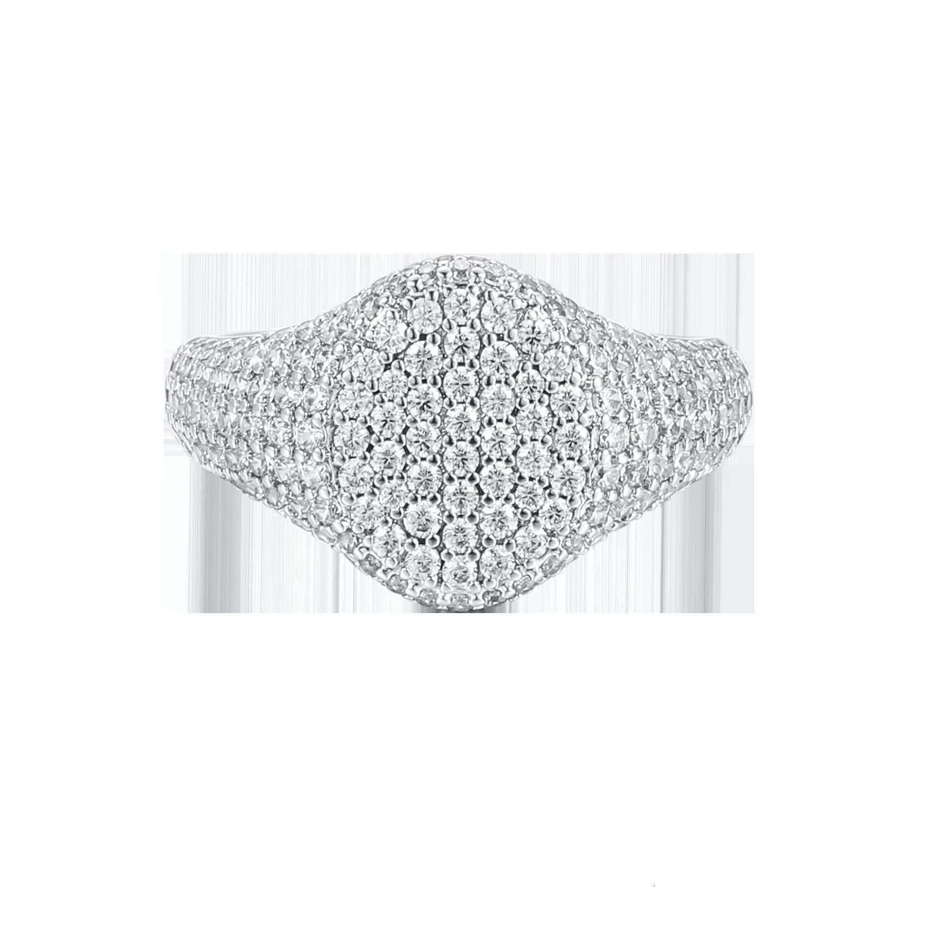 Luxury Fine Jewelry Ring Iced Out Round Brilliant Cut 3A 5A Moissanite Micro Pave Setting VVS Moissanite S925 Sterling Silver Ring
