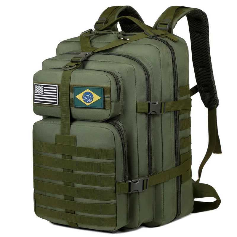 50L capacity outdoor tactical backpack for hiking and mountaineering durable and water-resistant multifunctional backpack Z250411