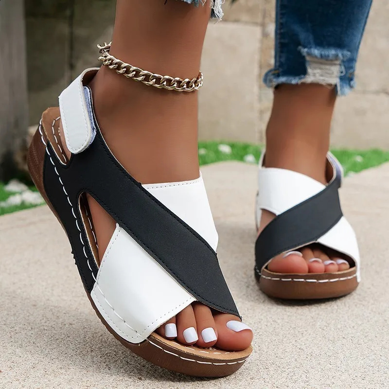 Womens shoes sandals summer parties womens elegant wedge open toe 250408