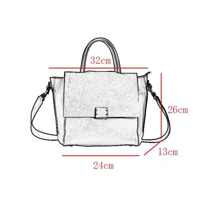 Outdoor Daily Party Niche Handmade Genuine Leather Women's Handbag Designer Soft Cowhide Ladies Shoulder Crossbody Bag