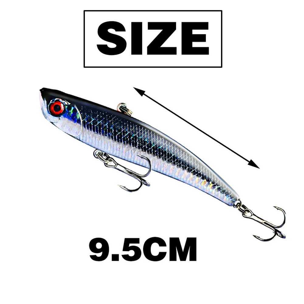 1Pcs 9.5cm 23g VIB Fishing Lure Winter Ice Crankbait Artificial Vibration Hard Bait All Depth Bass Pike Pesca Fishing Tackle Z250411