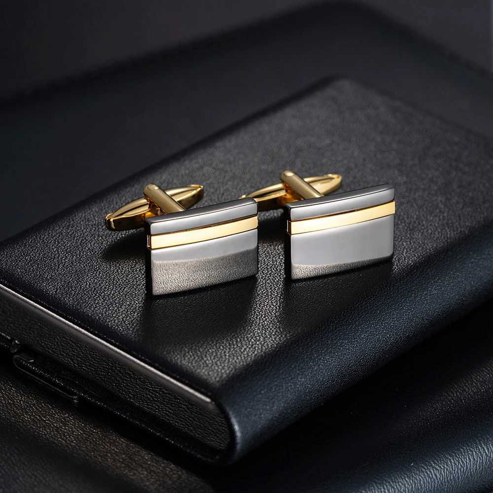 New luxury mens cufflinks geometric buttons copper metal wholesale high-quality jewelry giftsT250412