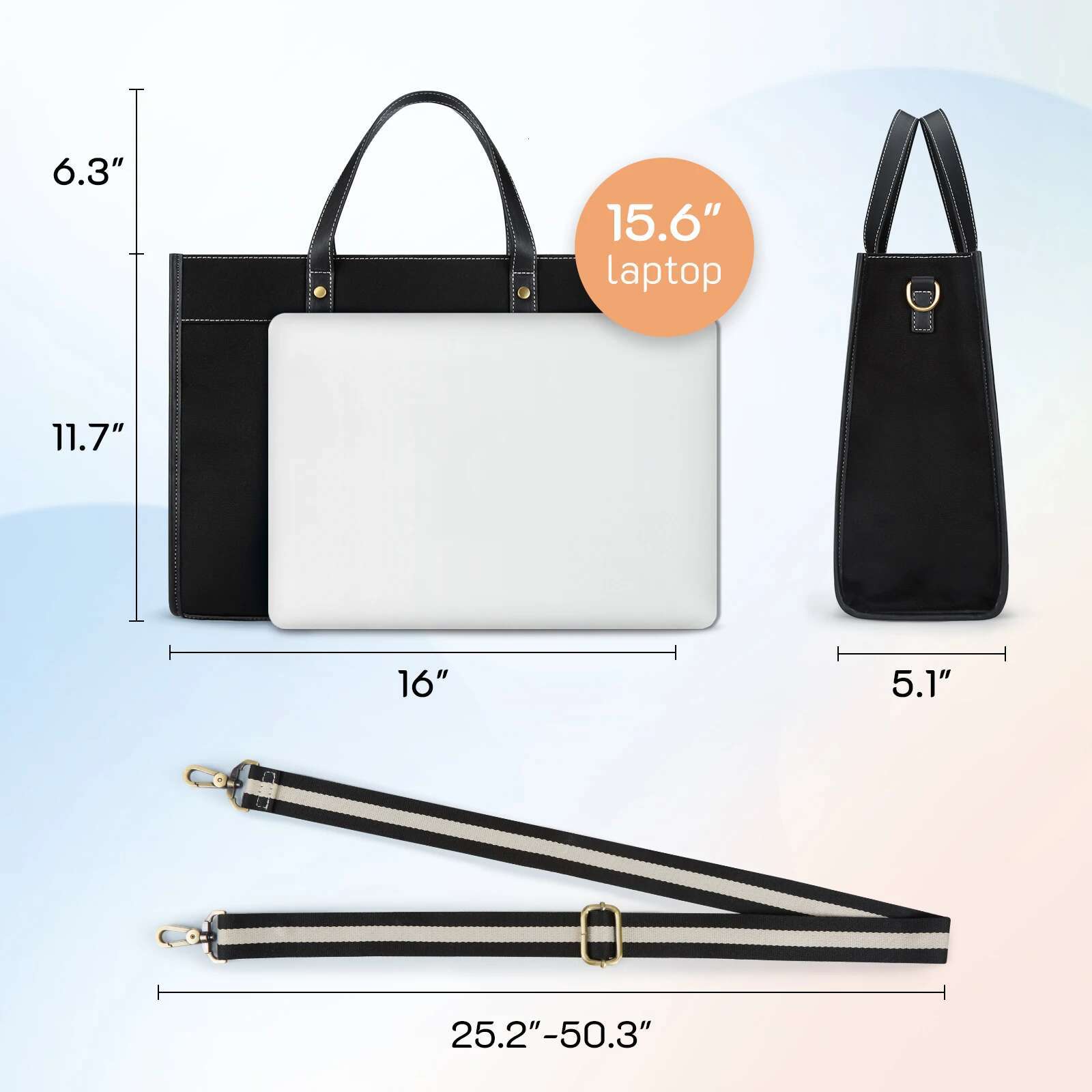 Missnine Women Briefcase Tote Bag Travel Office Canvas Handbag 15.6 Inch Laptop Bags For College Casual hot Work Business