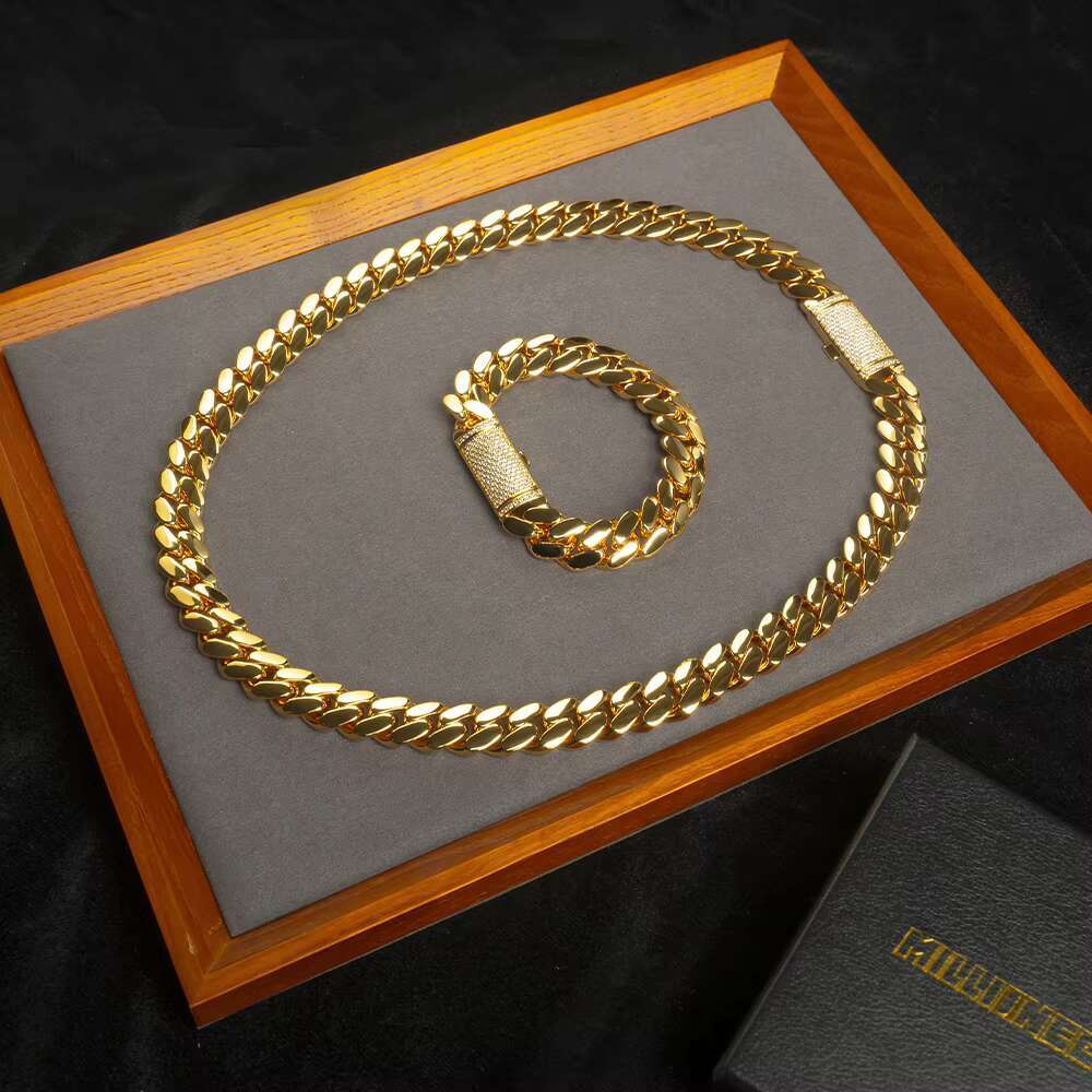 Gold 20mm Miami Cuban Chain Necklace
