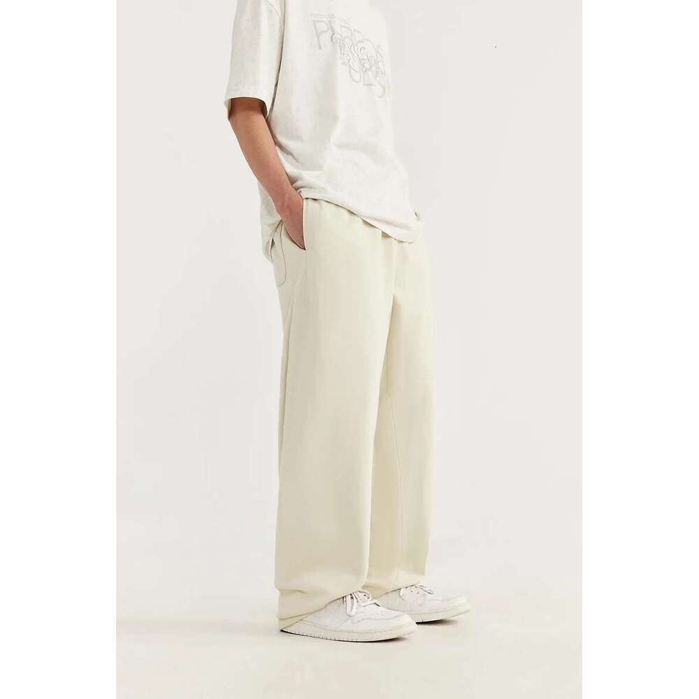 Heavyweight Straight-Leg Sweatpant Unisex Trendy Loose Fit Casual Trousers