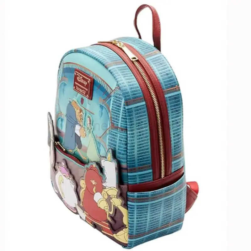 Disney Loungefly Disney Beauty and Beast Library Backpack Womens Wallet Girls Backpack Casual Backpack Shoulder Bag Childrens Gift X250412