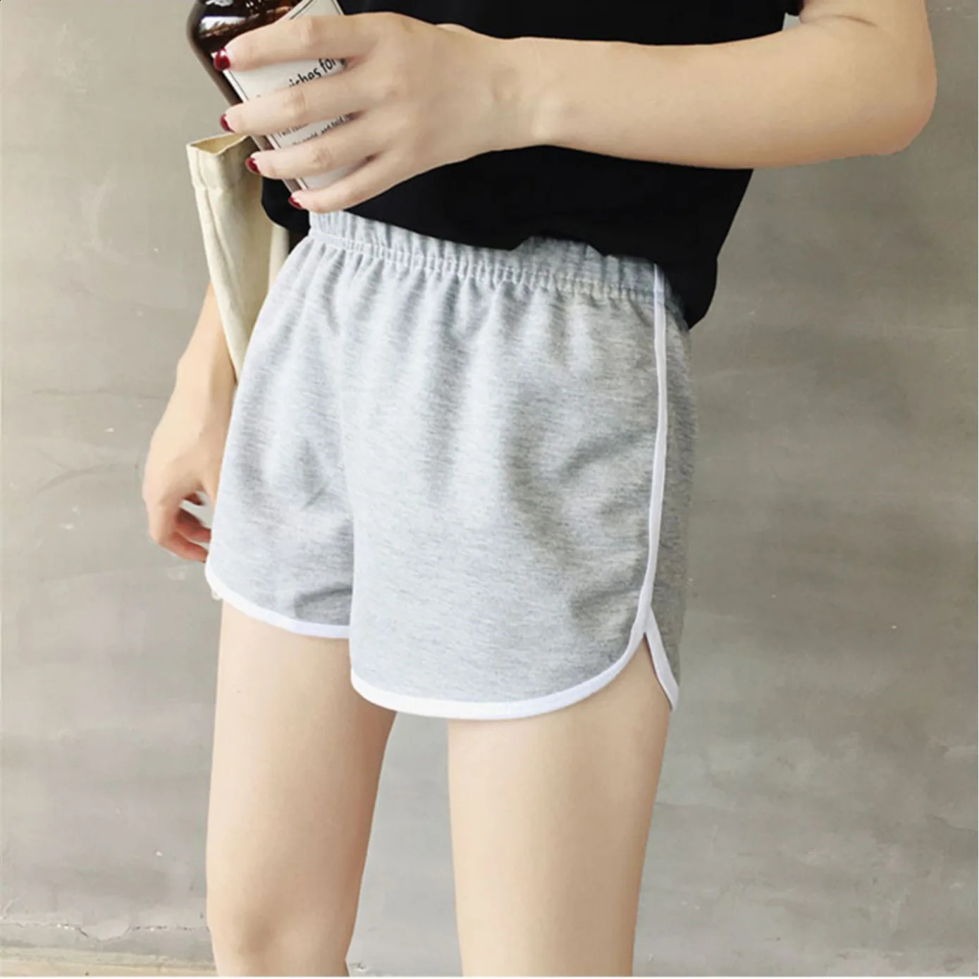 Women Golf Shorts Summer Drawstring Wide Leg Sweat Short None Elastic Lace Up Shorts Fitness Running Shorts Loose Casual Sports 250411
