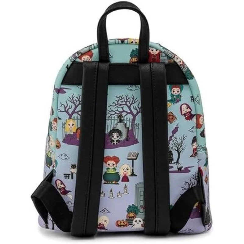 Disney New Disney Loungefly Mad Witch Print Backpack Mini ChildrenS Cartoon Bag Elementary School Backpack Convenient Travel Bag Gift X250412