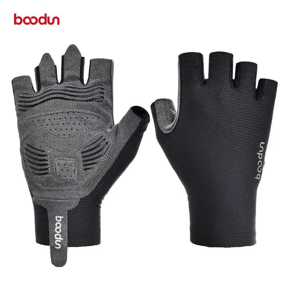 BOODUN 5 Colors Men Women Cycling Gloves Breathable Anti-shock Summer Sport Half Finger Road Bike Gloves Bicycle Racing GlovesC250412