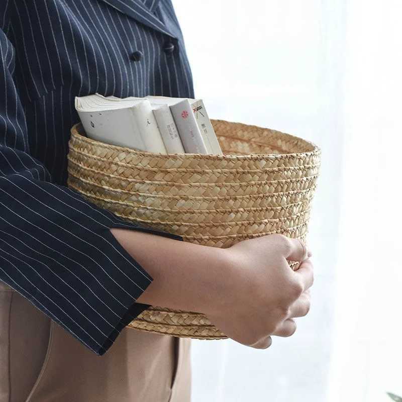 Handmade Woven Storage Basket Mti-pose Snack Organizer Baskets Y251112