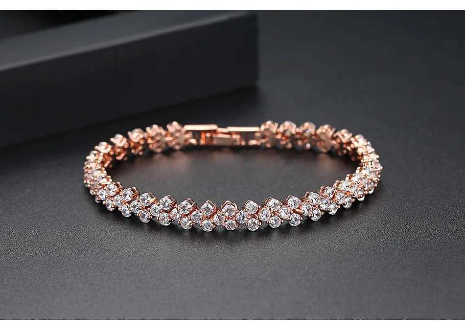 Europe New Roman bracelet heart shape Woman bracelet female Crystals from Austrian Fashion jewelryC250411