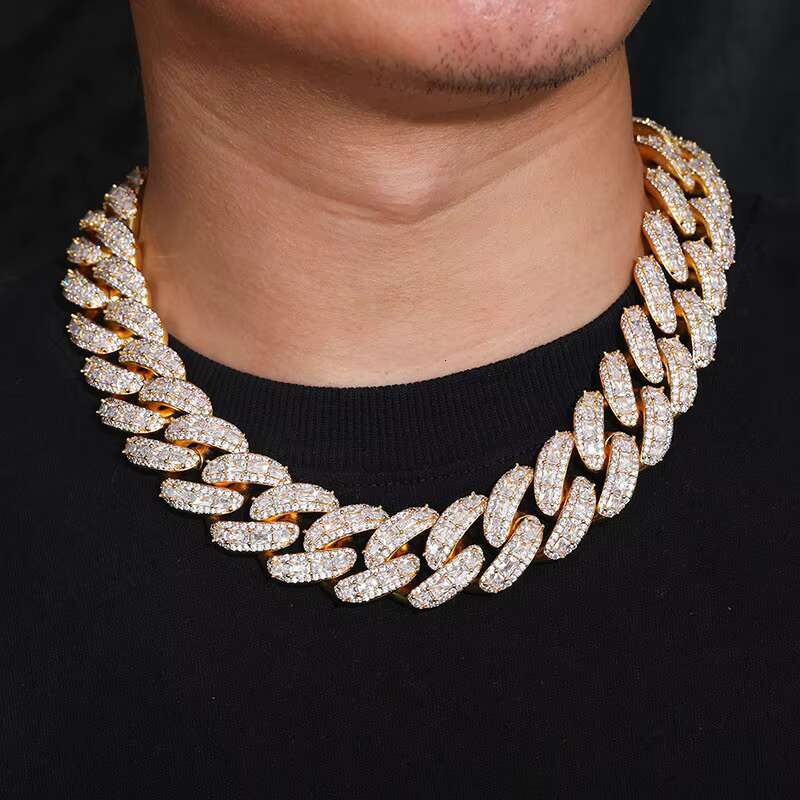 Fashion Jewelry Womens Cuban Chain Bracelet 18K Gold Plated Zircon - Elegant Copper Jewelry