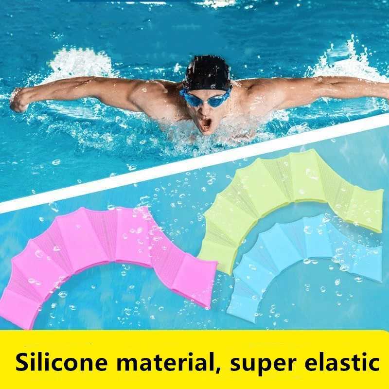 Silicone swimming fingers for summer suitable for teenagers adults freestyle paddles and childrens finger swimming equipmentY250412