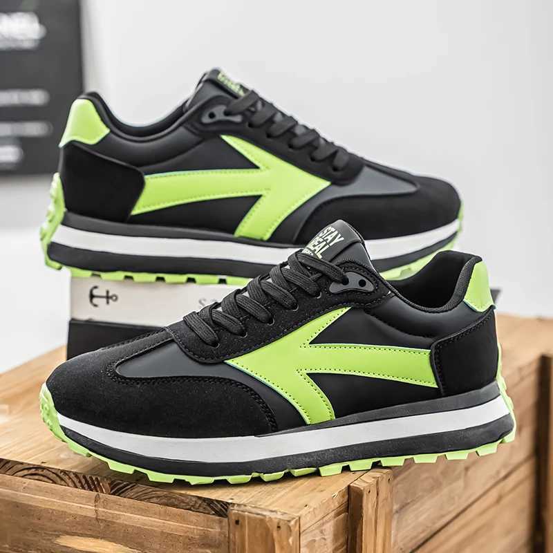 Fashionable Men Casual Shoes with Patchwork Color Straps for Student Training Cfortable Non Slip Vcani Tennis Sneakers Z250411