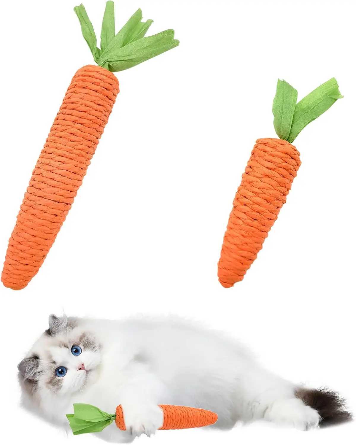 Cat toys for self entertainment Karot teeth and cat teasing stickers bite resistant scratch resistant teeth and claws Y250412