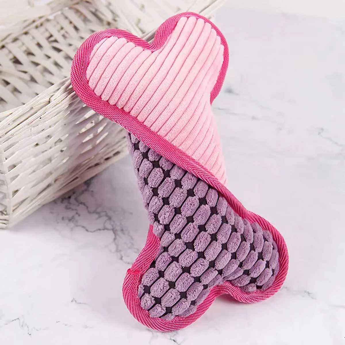 High Quality Plush squeeze bone toy suitable for small medium and large dogs stuffed toys and puppy birthday gifts T2504012