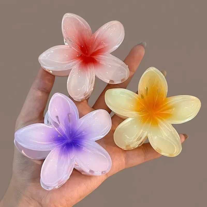 2/4 fashionable womens flower hair clip vacation Bohemian egg flower shark clip bucket girl hair accessories Y2504012