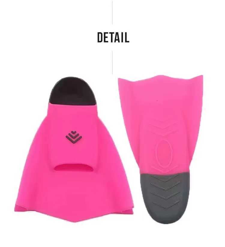 High quality new adult swimming dual fin lapel professional training assistance for diving lapel swimming silicone short fin lapelY250412