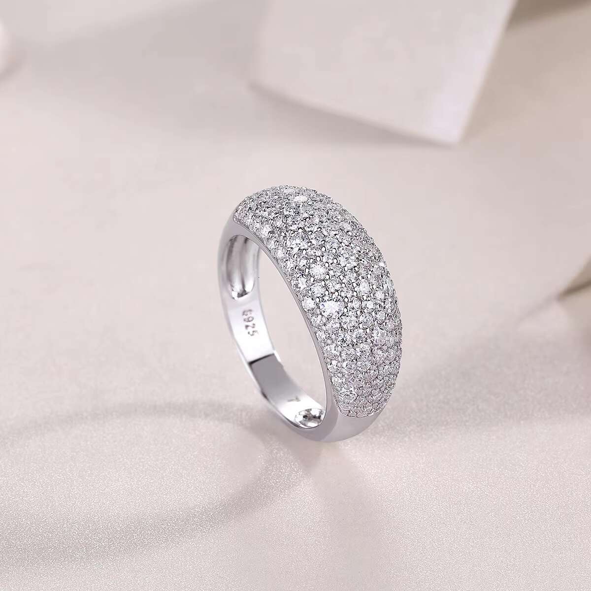 DE D Color VVS Moissanite Ring Fine Jewelry Iced Out Moissanite Rings 925 Sterling Silver Moissanite Rings With GRA Certificate