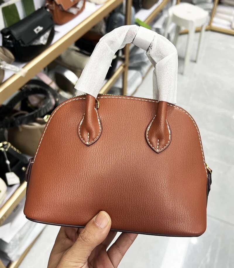 Classic Mini Shell Bags For Women Designer Handbags Purses 2025 New In PU Imitation Cow Leather Top Handle Wrist Shoulder