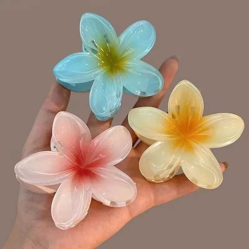 2/4 fashionable womens flower hair clip vacation Bohemian egg flower shark clip bucket girl hair accessories Y2504012
