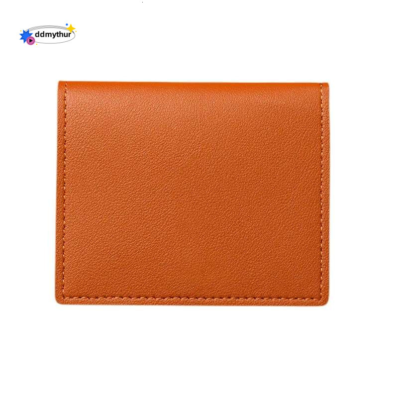 Solid Color PU Leather Small Wallet for Women Short Simple Women's with Buttons Ultra Thin Credit Card Bag Coin Purse ddmythur