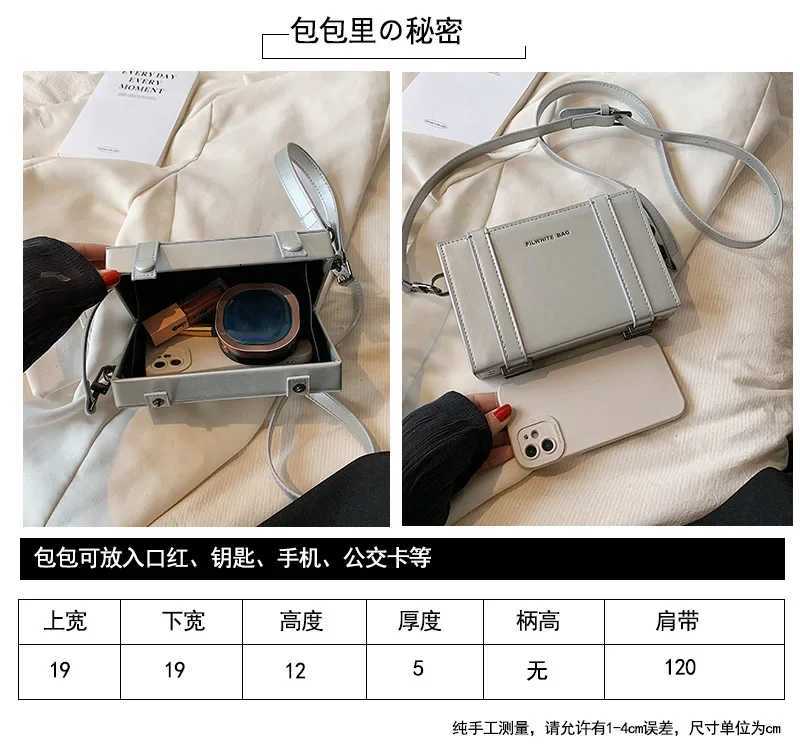 Simple Mens Small Shoulder Bag Unisex Phone Bags Streetwear Personality Box bag for Men Suitcase Shape Crossbody bags bolso T2511112