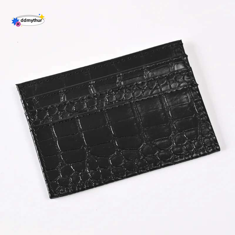Crocodile Pattern Holder Wallet Pu Leather Thin Women's Business Credit Case Bag Student Id Bus Card Cover Purse ddmythur